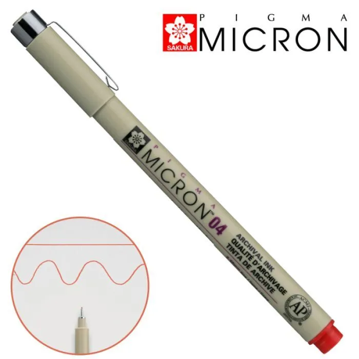 Лайнер Sakura Pigma Micron (0.4) 0,4 мм Красный (084511342101)