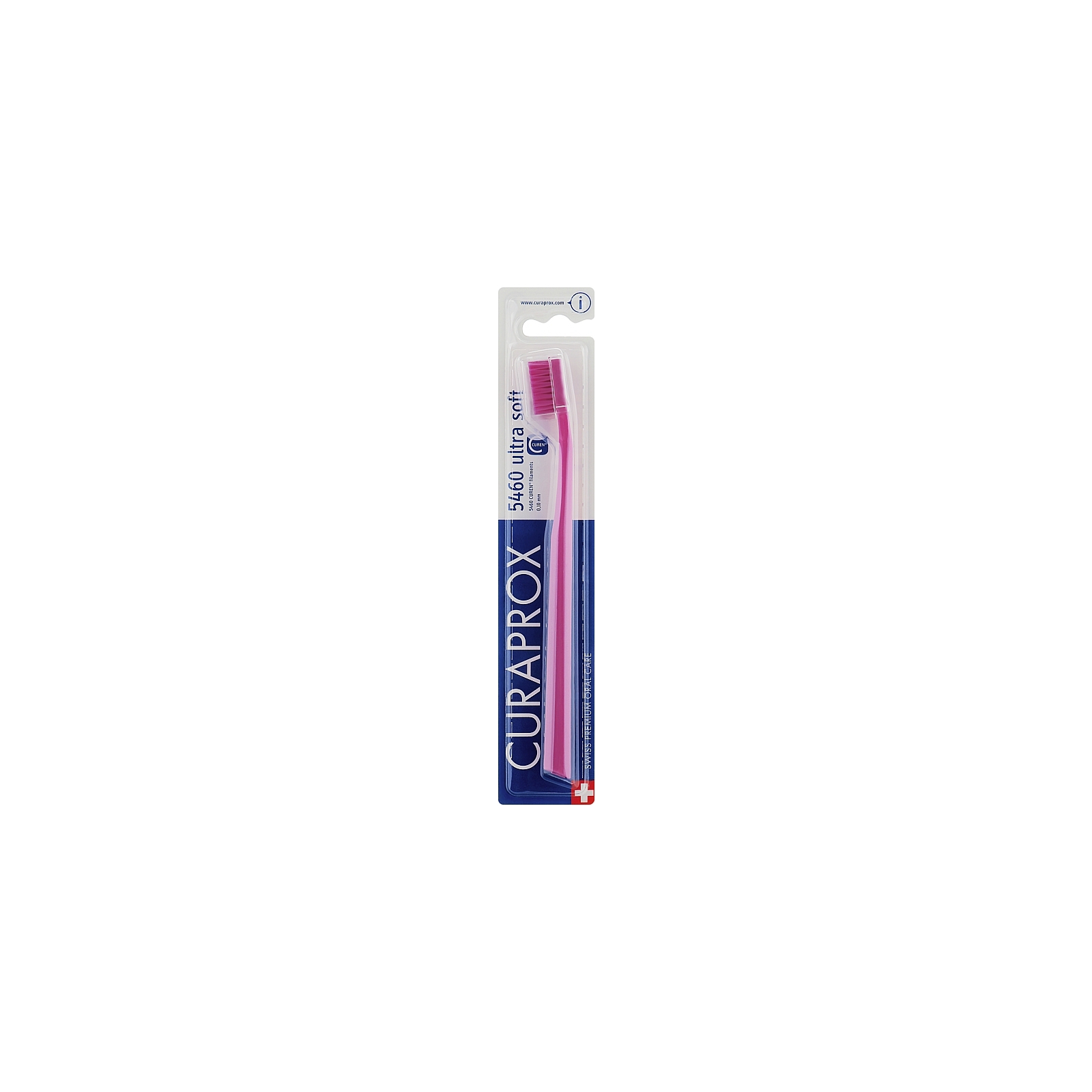 Зубна щітка Curaprox CS 5460 Ultra Soft Ультрам'яка D 0.10 мм Рожева з рожевою щетиною (CS 5460-10)