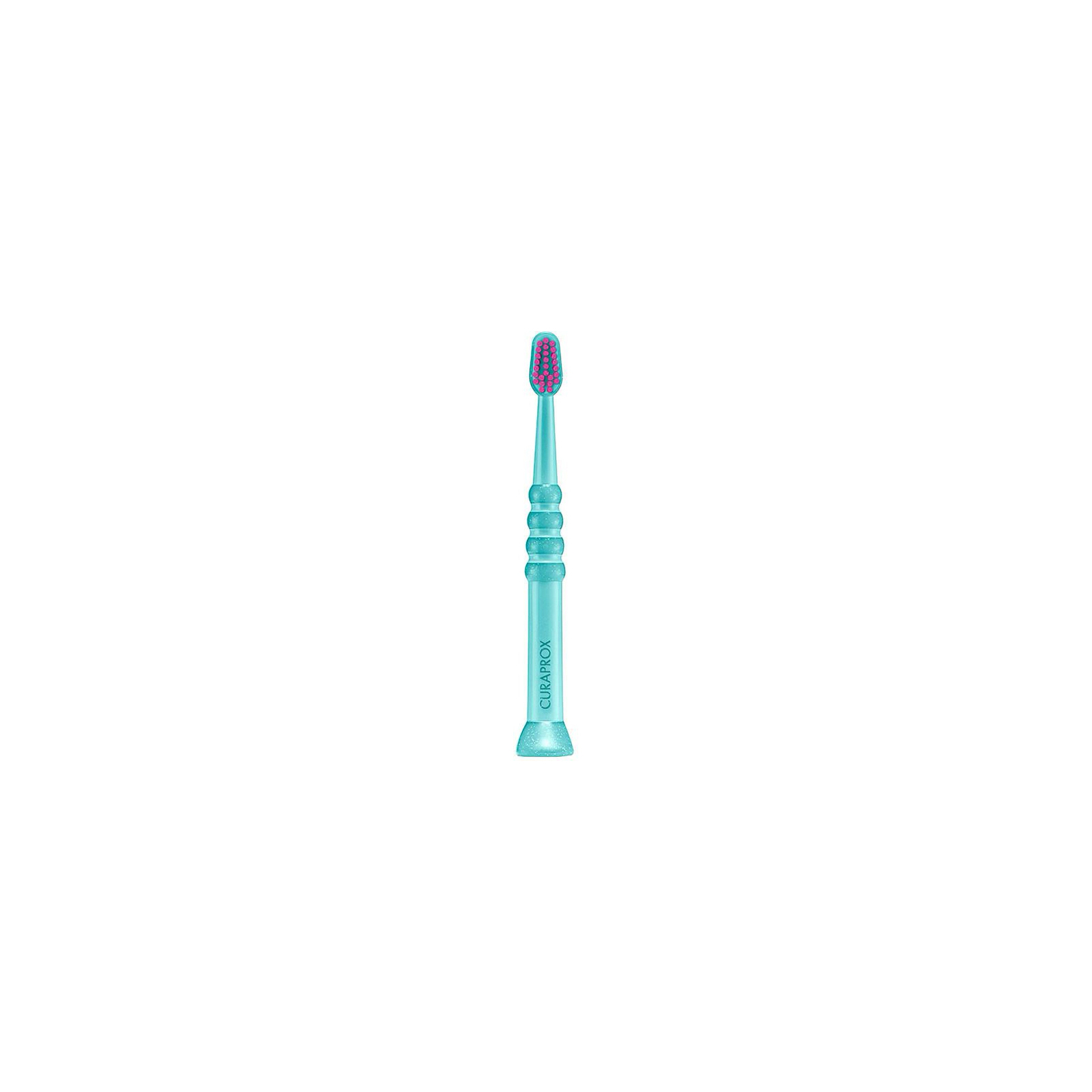 Дитяча зубна щітка Curaprox CS Baby з гумованою ручкою (0-4 років) Зелений / Рожевий (CS Baby-09) зображення 2