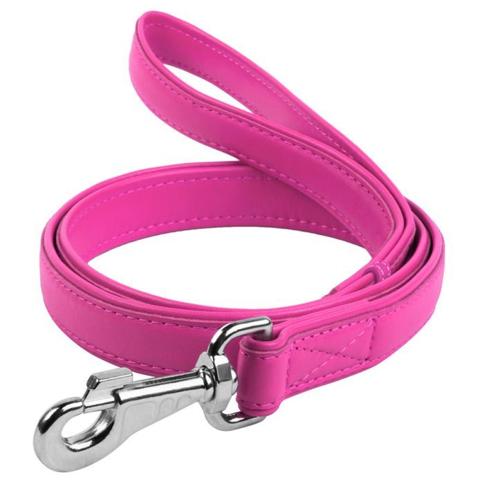 Повідець для собак WAUDOG Glamour шкіряний M-XXL червоний (33763)