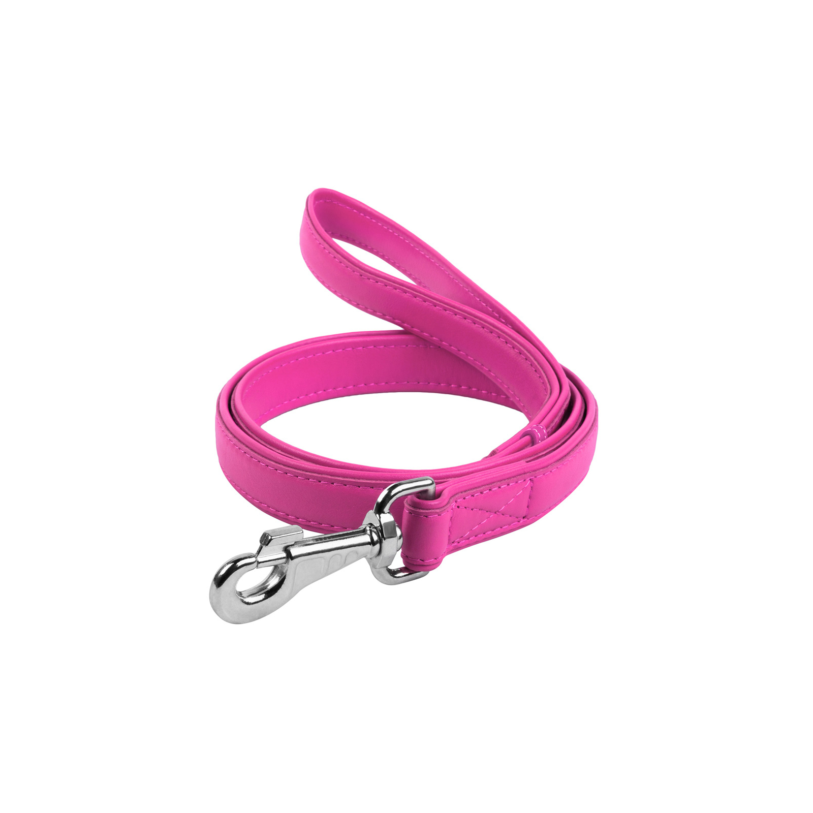 Повідок для собак WAUDOG Glamour шкіряний M-XXL рожевий (33767)