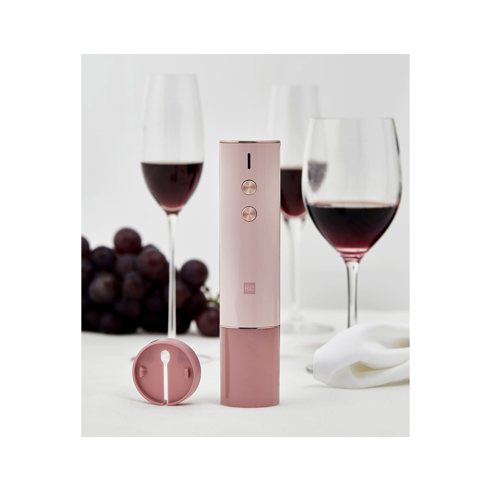 Штопор Xiaomi HuoHou Electric Wine Bottle Opener Pink (HU0121) изображение 9