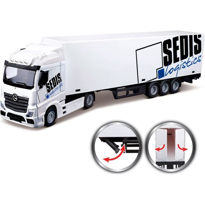 Спецтехніка Bburago Фура Mercedes-Benz Actros з навантажувачем (18-31471) зображення 2