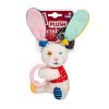 Игрушка для собак GiGwi Plush Зайка с кольцом и пищалкой 16 см (2257) изображение 2