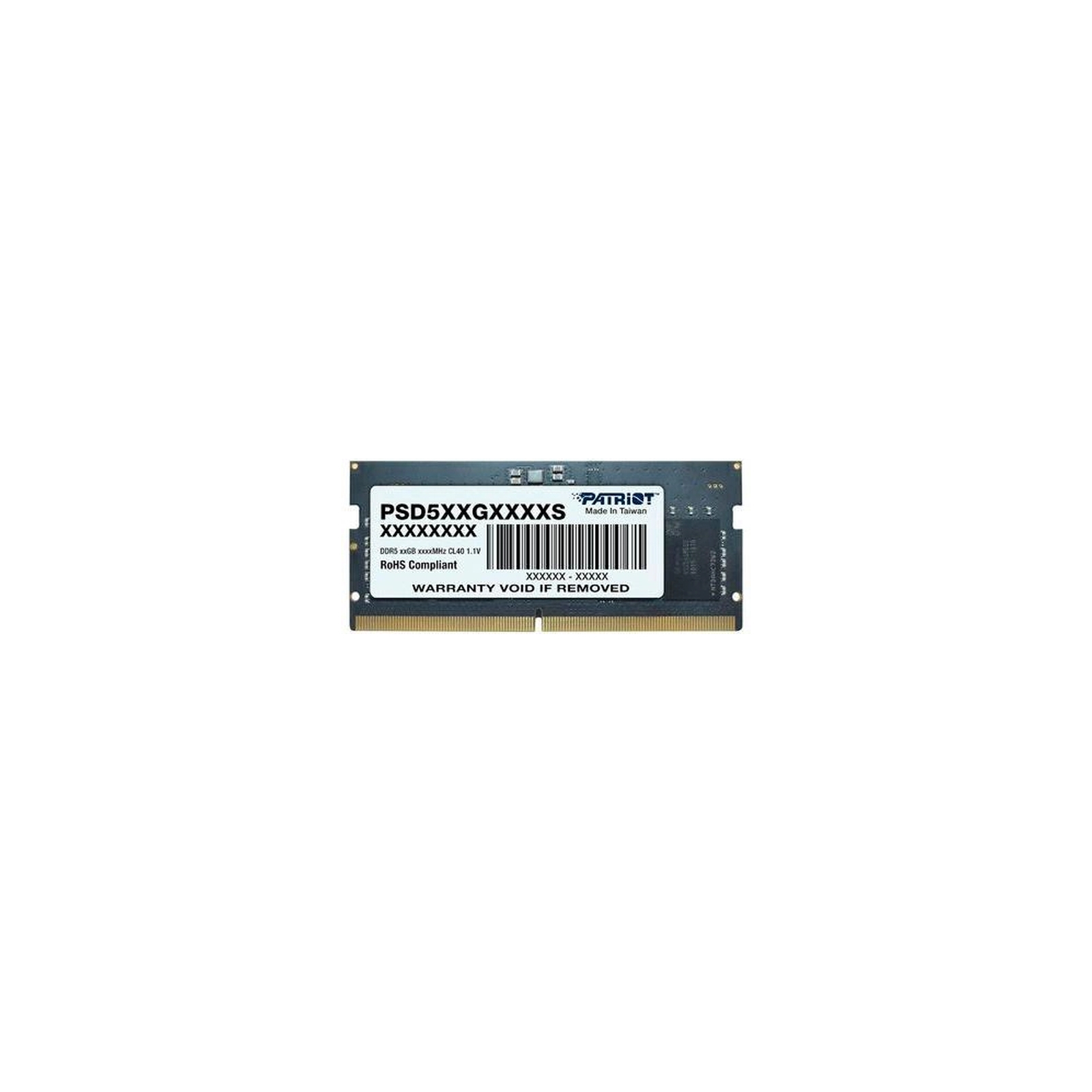 Модуль памяти для ноутбука SoDIMM DDR5 16GB 4800 MHz Patriot (PSD516G480081S)