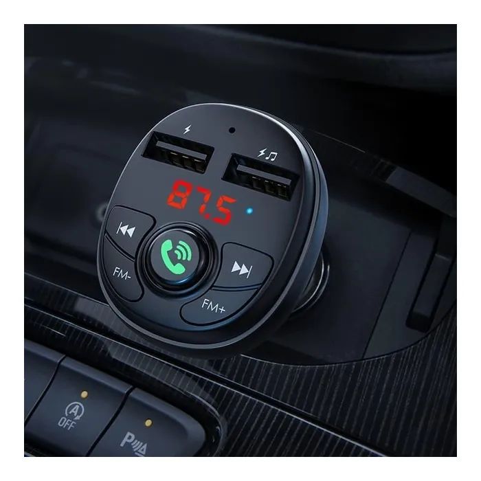 FM модулятор BOROFONE BC26, Black, Box зображення 6