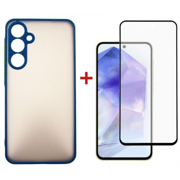 Чехол для мобильного телефона Dengos Samsung Galaxy A55 5G + Glass Pink (DG-KM-92)