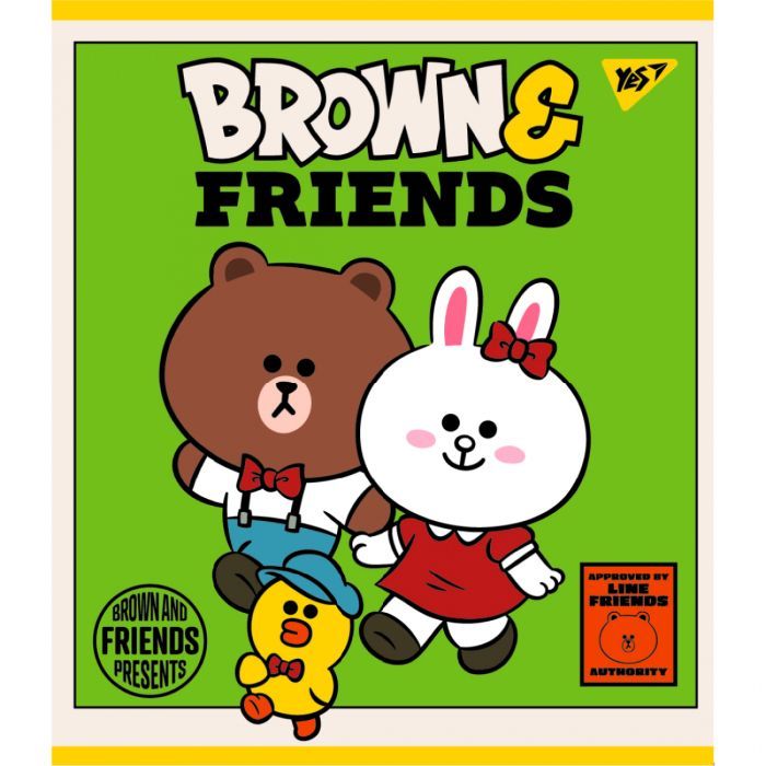 Тетрадь Yes А5 Line Friends 48 листов клетка (766867)