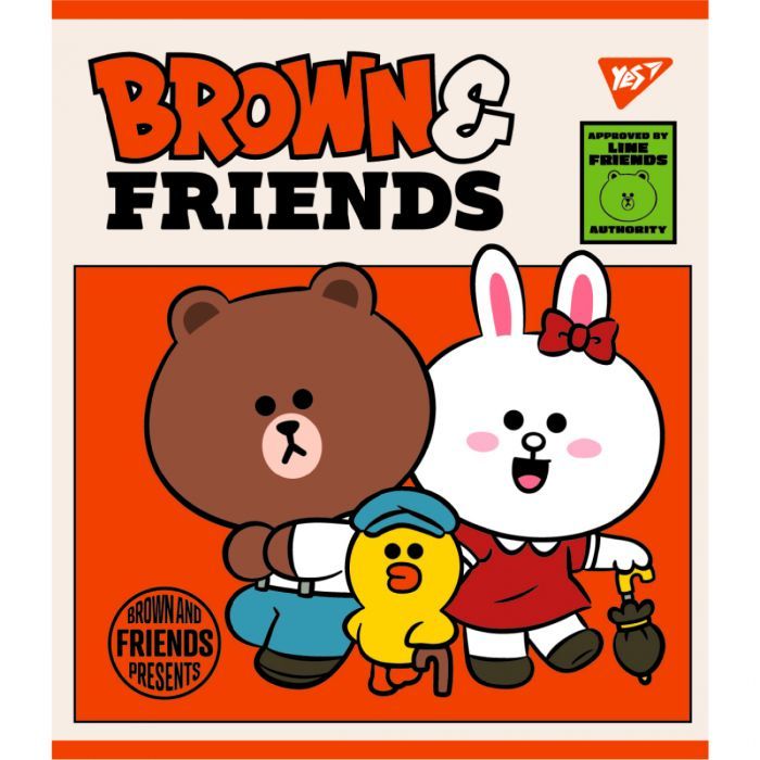 Тетрадь Yes А5 Line Friends 48 листов клетка (766867) изображение 3