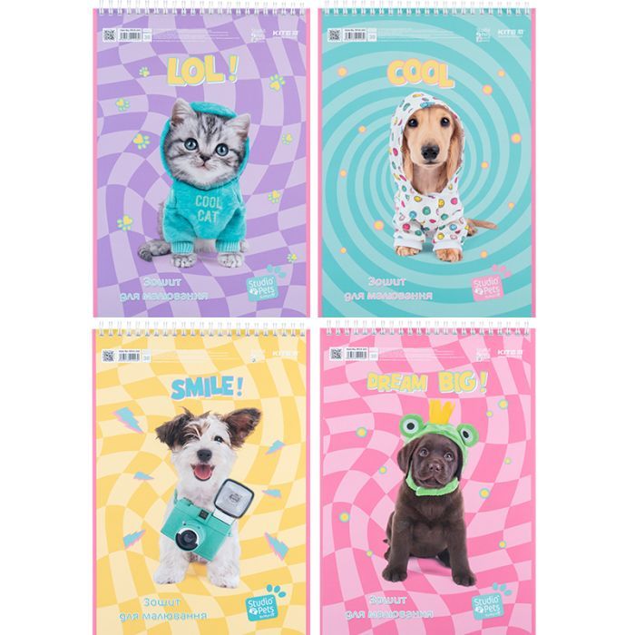 Альбом для малювання Kite Studio Pets 30 аркушів (SP24-243)