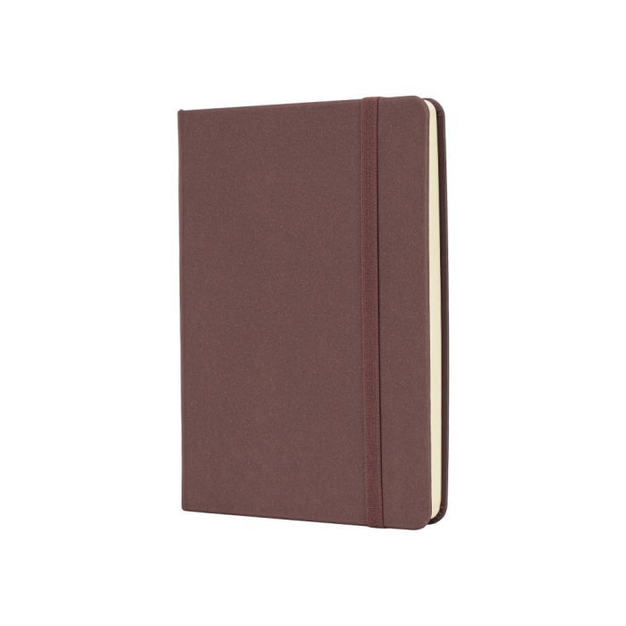Книга записная Optima А6 MAGIC, твердая обложка, резинка, белый блок линия, коричневый (O20388-07)