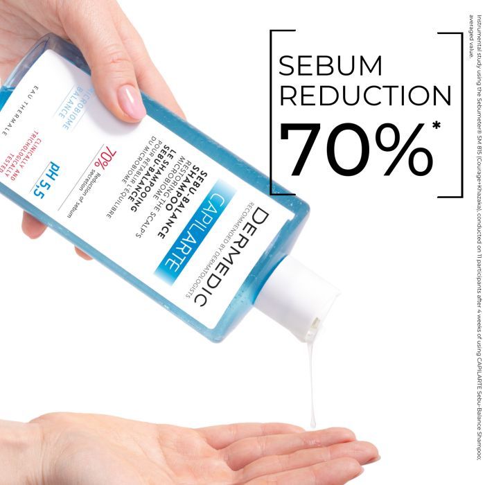 Шампунь Dermedic Capilarte Sebu-Balance Для жирных волос Восстановление микробиома кожи головы 300 мл (5901643176945) изображение 3