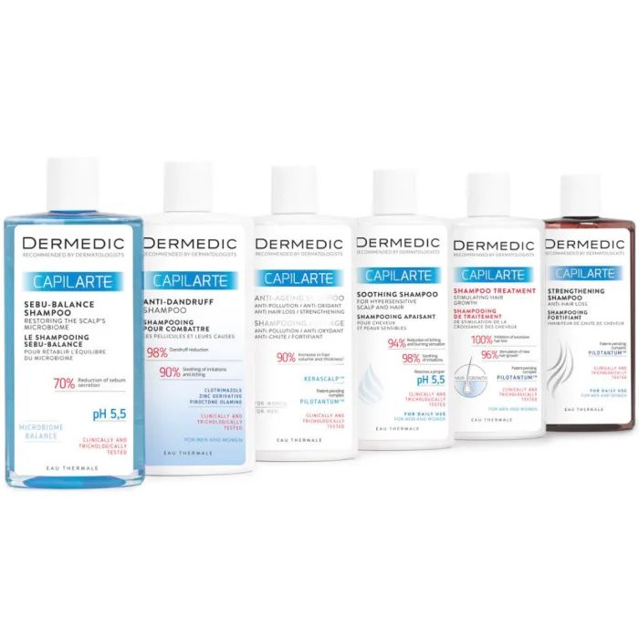 Шампунь Dermedic Capilarte Sebu-Balance Для жирных волос Восстановление микробиома кожи головы 300 мл (5901643176945) изображение 5