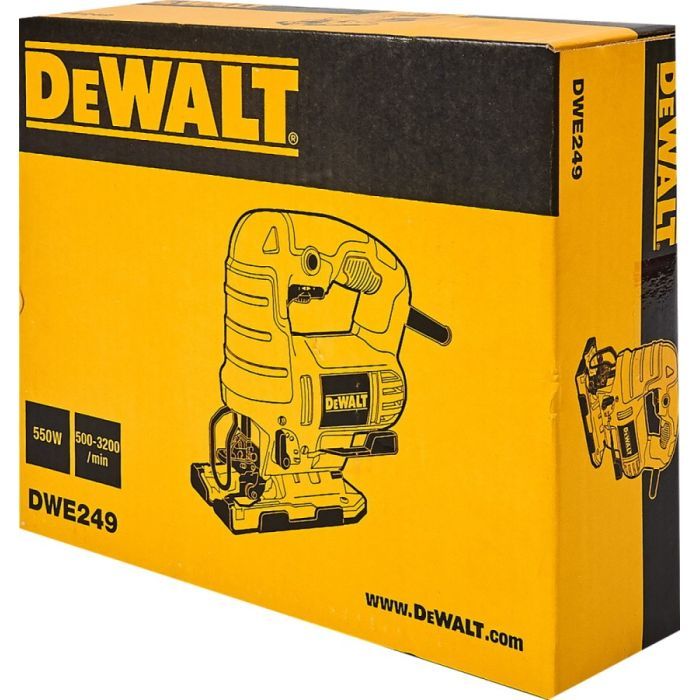Электролобзик DeWALT 550 Вт, 500 - 3200 ход/мин, 2.4 кг (DWE249) изображение 6