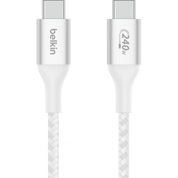 Дата кабель USB-C to USB-C 1.0m 240W white Belkin (CAB015BT1MWH) изображение 3