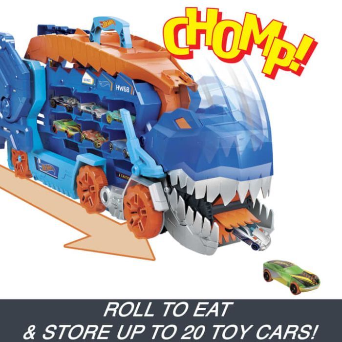Автотрек Hot Wheels Мега-транспортер Неймовірний Ті-Рекс (HNG50) зображення 4