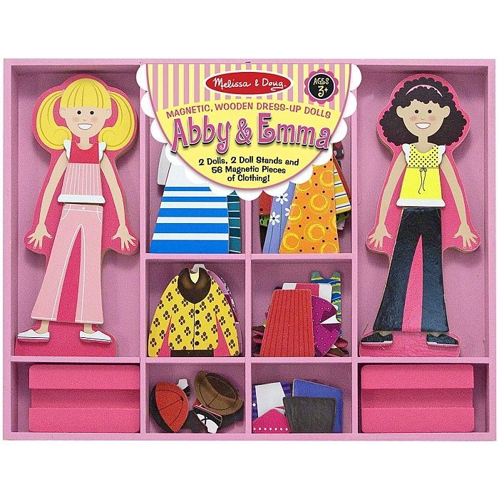 Развивающая игрушка Melissa&Doug Магнитная одевалка средняя Эбби и Эмма (MD14940)