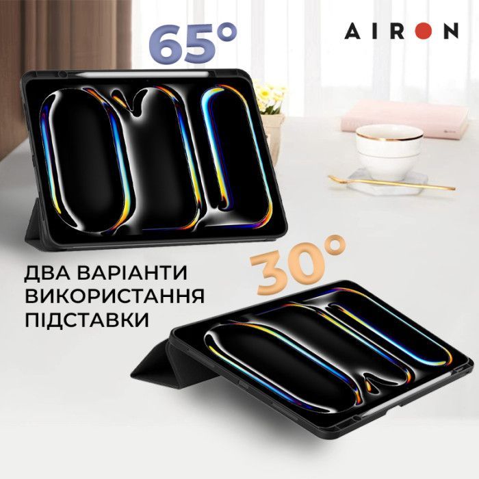 Чехол для планшета AirOn Premium SOFT iPad Pro 13 2024 + Film Black (4822352781129) изображение 7