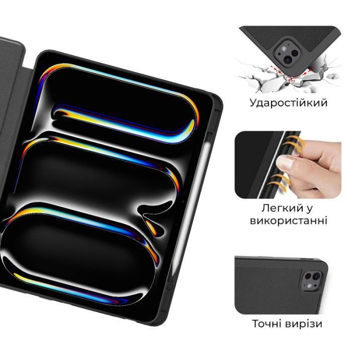 Чехол для планшета AirOn Premium SOFT iPad Pro 13 2024 + Film Black (4822352781129) изображение 8
