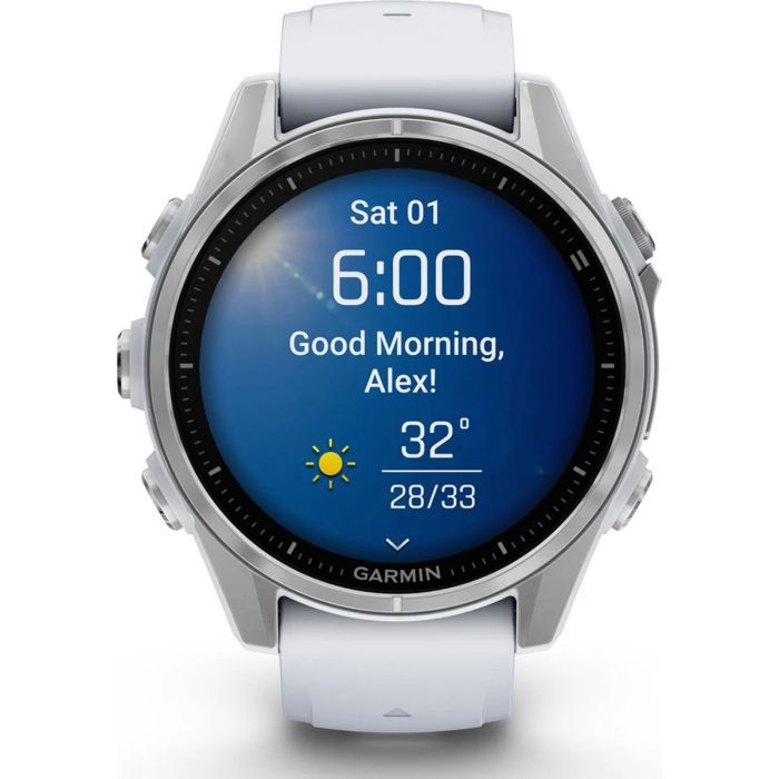 Смарт-годинник Garmin fenix 8 43mm, AMOLED, Glass, BareSS/Whitestone, WhitestoneBn (010-02903-00) зображення 8