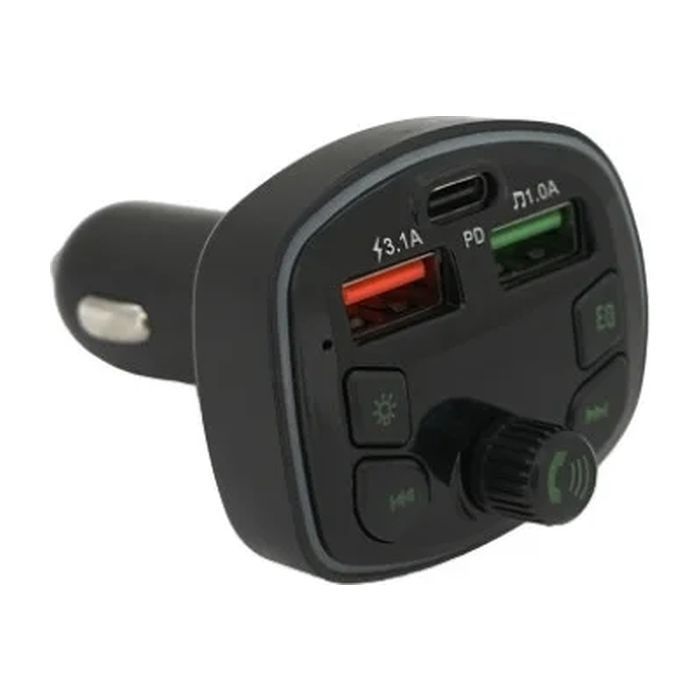 FM модулятор Voltronic Q7 з еквалайзером, 3.1A, PD18W, USB, TF (FM-Q7EQ)