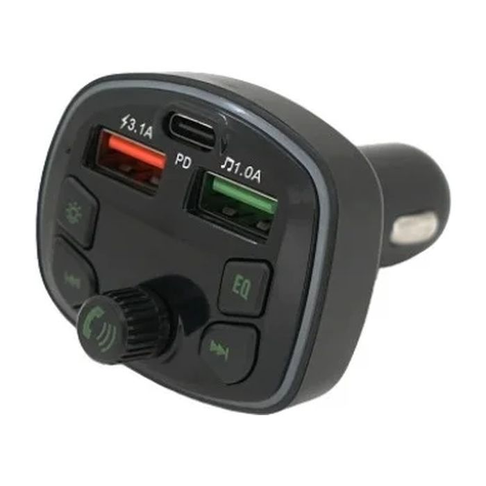 FM модулятор Voltronic Q7 з еквалайзером, 3.1A, PD18W, USB, TF (FM-Q7EQ) зображення 2