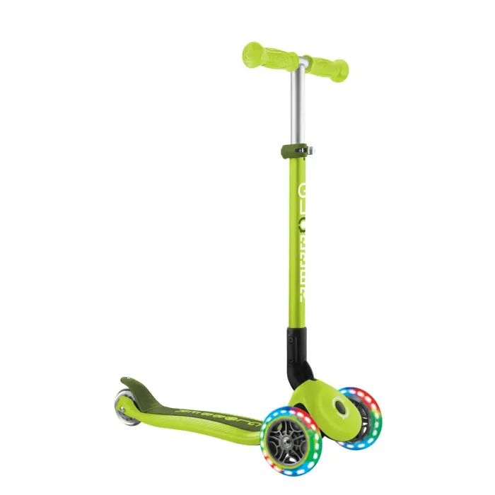 Самокат Globber Primo Foldable Lights колеса с подсветкой до 50 кг. 3+ Зеленый (432-106-3)