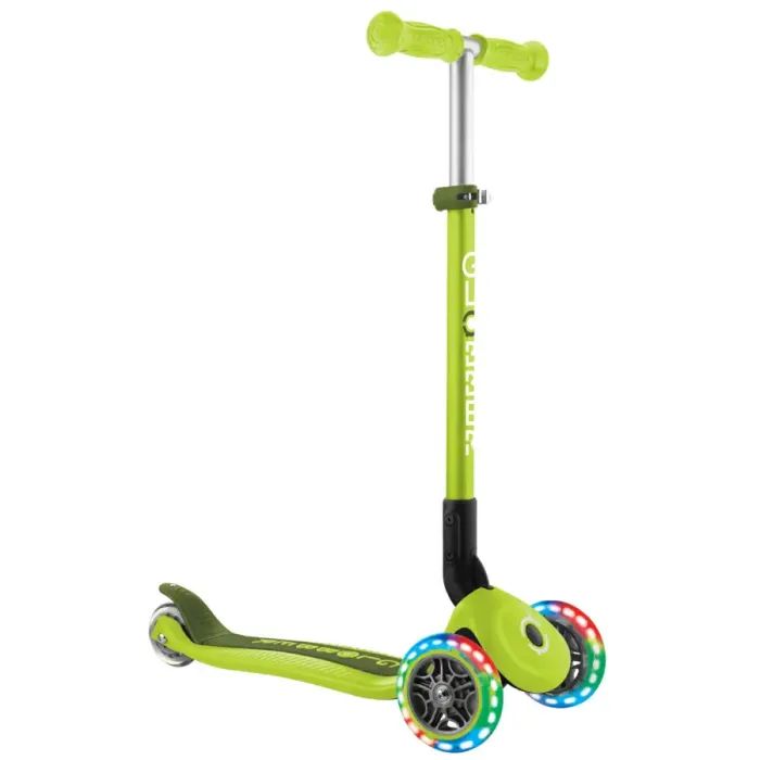 Самокат Globber Primo Foldable Lights колеса с подсветкой до 50 кг. 3+ Зеленый (432-106-3)