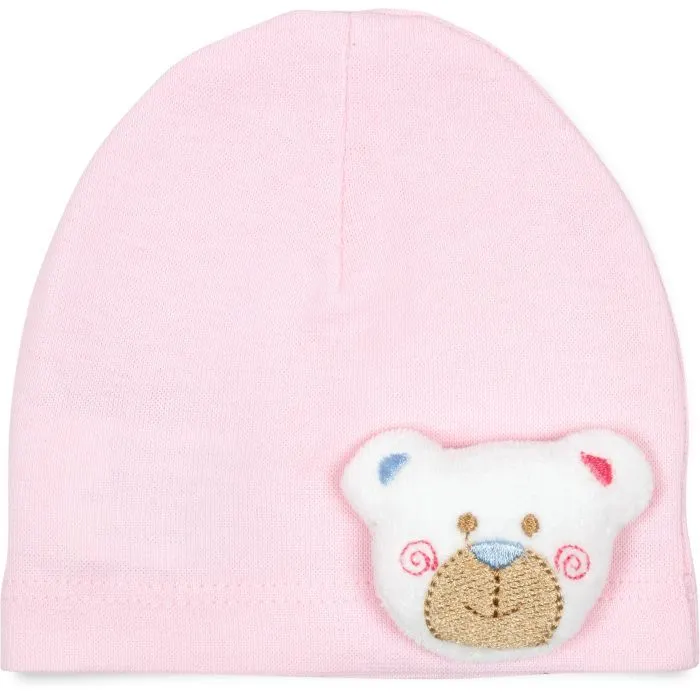 Шапка детская Bibaby с мишкой (57175-0-6G-pink)