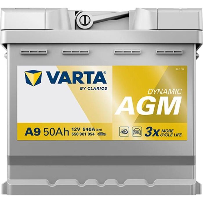 Аккумулятор автомобильный Varta Silver Dynamic AGM 50Ah Ев (-/+) (550901054)