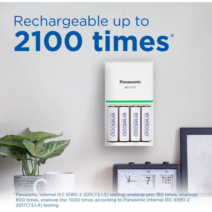 Акумулятор Panasonic AA Eneloop 2000mAh NI-MH * 4 + Сase (BK-3MCDEC4CP) зображення 9