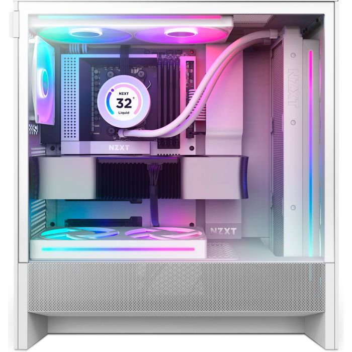 Корпус NZXT H5 Flow RGB Compact All White (CC-H52FW-R1) изображение 7