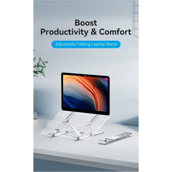 Подставка для ноутбука Vention Laptop X-type Stand Silver Aluminum Alloy (KDMI0) изображение 3