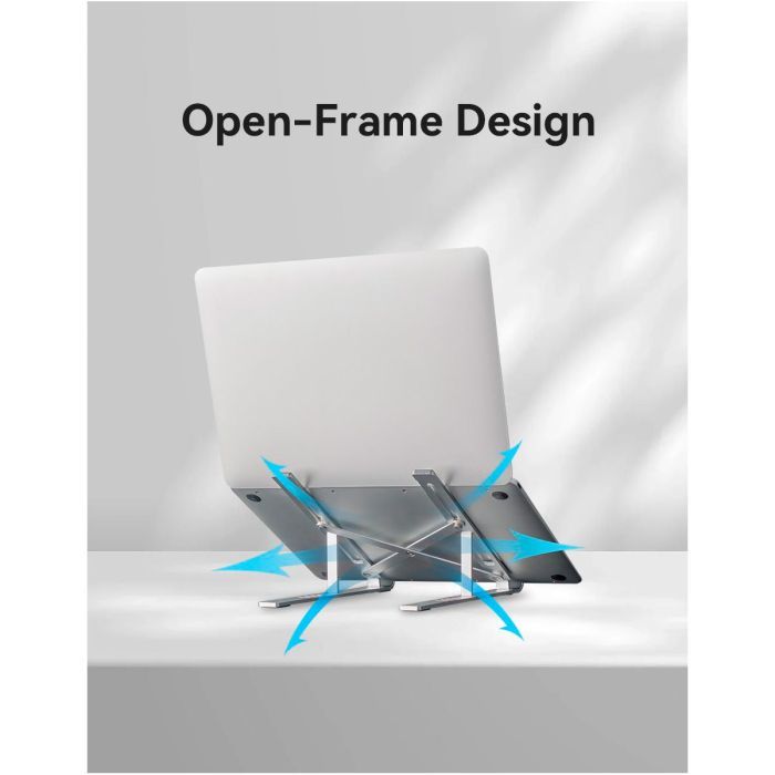 Подставка для ноутбука Vention Laptop X-type Stand Silver Aluminum Alloy (KDMI0) изображение 7