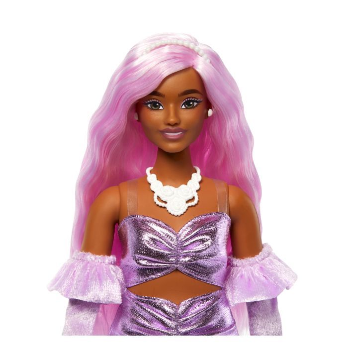 Кукла Barbie Deluxe style Barbiecore Модница в платье металлик (HYV25) изображение 2