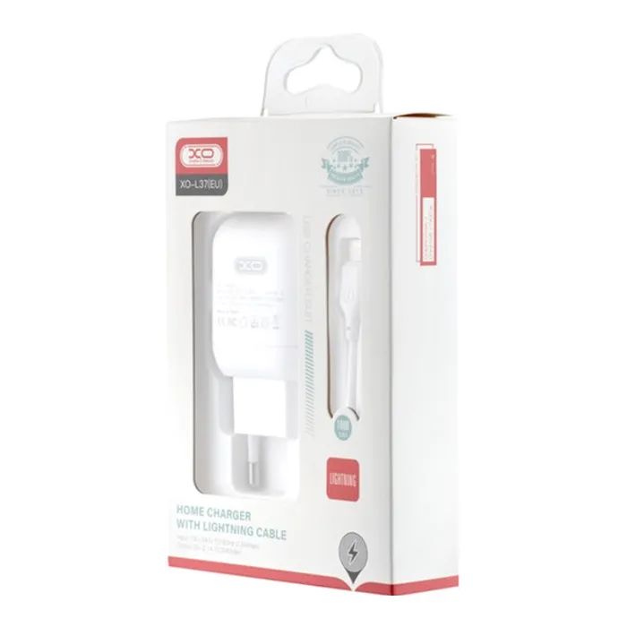 Зарядное устройство XO L37 2.1A/1USB + cable Lightning White (L37i-WH) изображение 2
