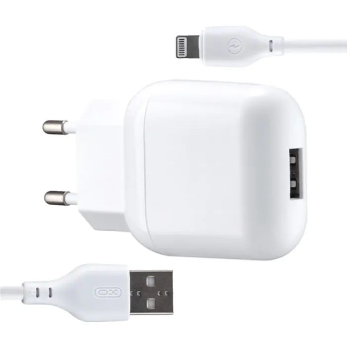 Зарядное устройство XO L37 2.1A/1USB + cable Lightning White (L37i-WH) изображение 5