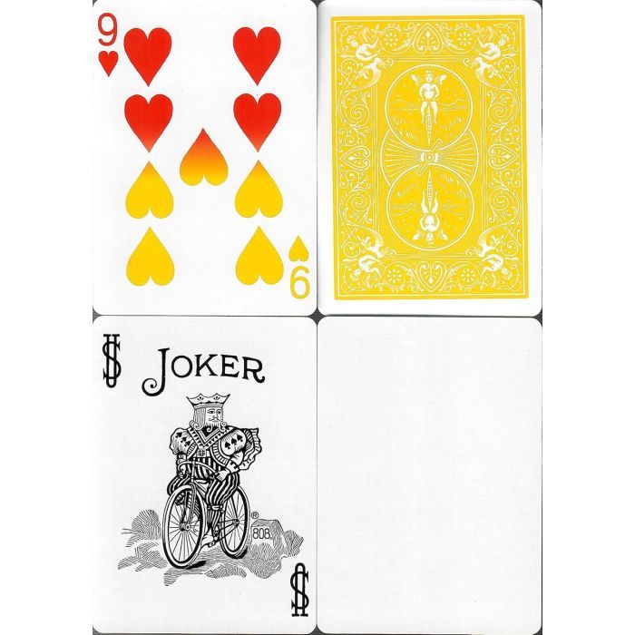 Карты игральные Bicycle Rider Back Yellow deck (09421) изображение 4
