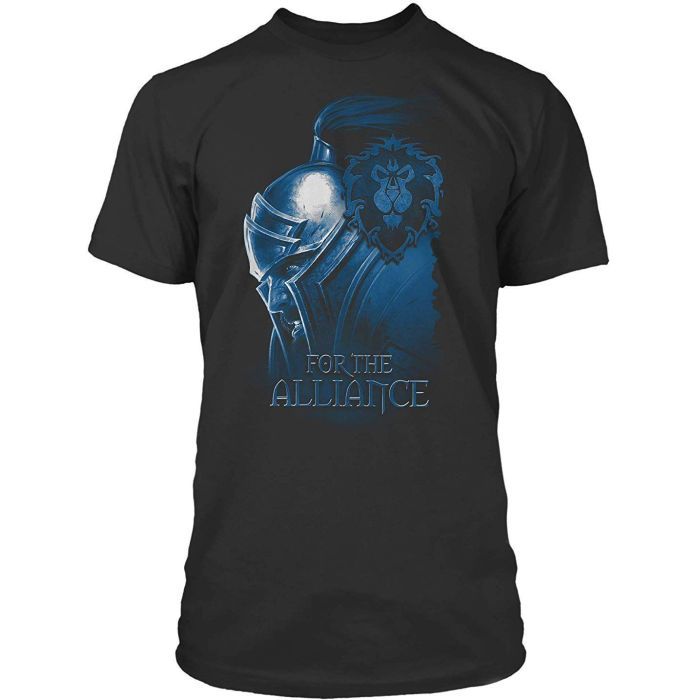 Футболка Jinx World of Warcraft - Alliance Face Premium Tee Black, S (JINX-8883 BKS) зображення 2