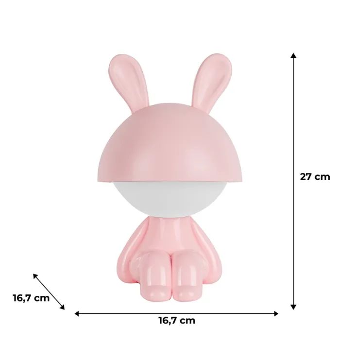 Нічник Kite Світильник LED з акумулятором Cute Bunny, персиковий (K25-316-1-4) зображення 6