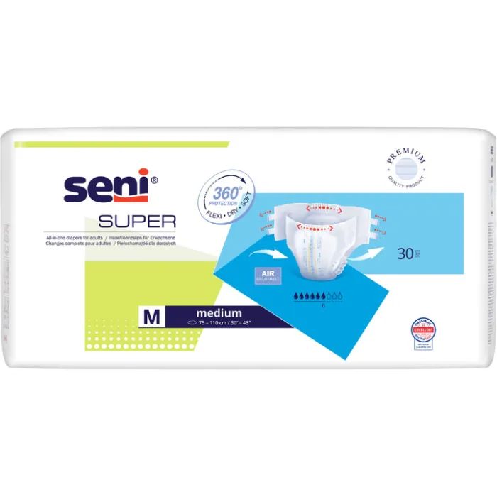 Подгузники для взрослых Seni Super Medium 75-110 см 30 шт (5900516803742)