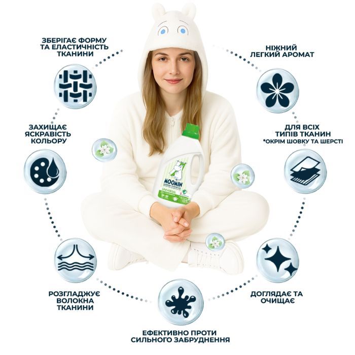 Гель для прання Moomin Laundry Universal 1800 мл (5701017420014) зображення 6
