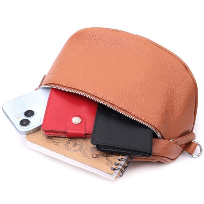 Сумка Vintage Из натуральной кожи Рыжая (22658) изображение 10