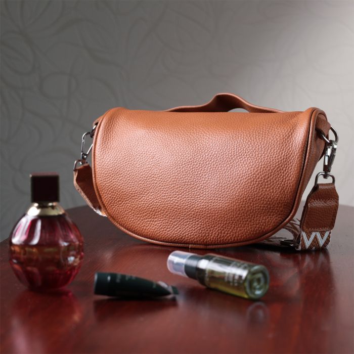 Сумка Vintage Из натуральной кожи Рыжая (22658) изображение 12