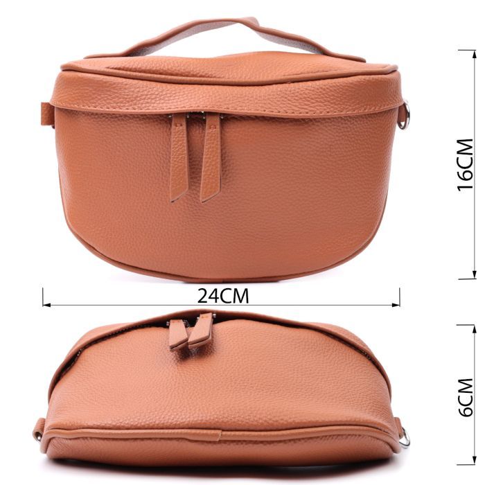 Сумка Vintage Из натуральной кожи Рыжая (22658) изображение 3