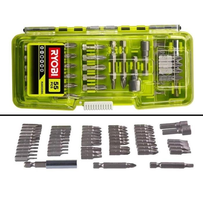 Набор бит Ryobi RAK55DK 55шт, кейс (5132004357) изображение 2