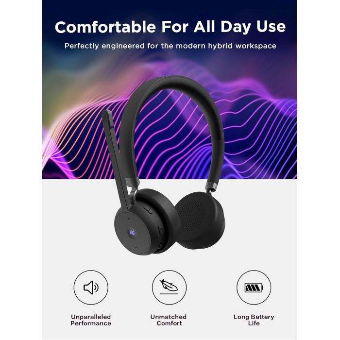 Наушники Lenovo Wireless VoIP Headset (Teams) Black (4XD1M80020) изображение 3