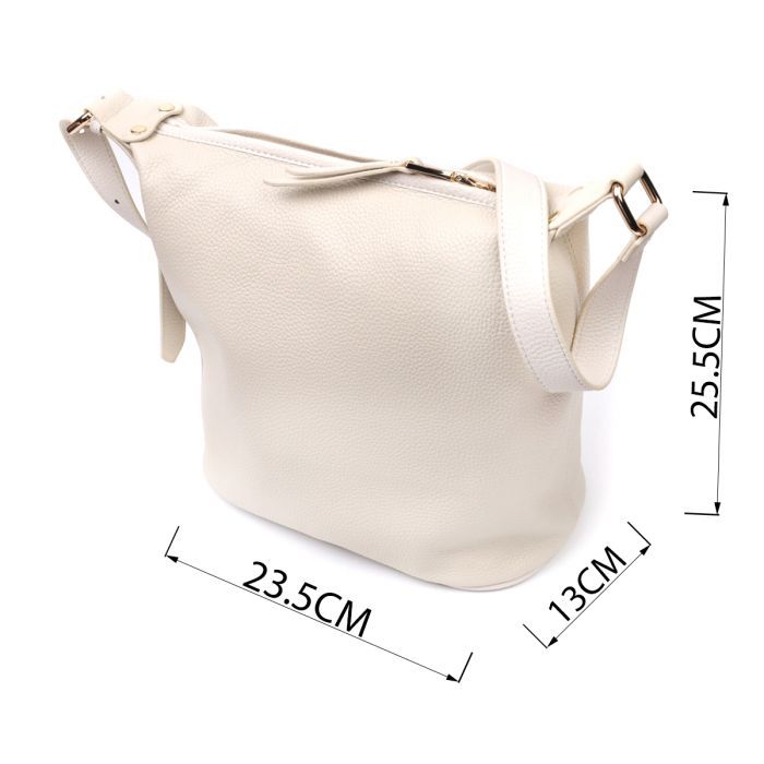 Сумка Vintage Из натуральной кожи Белая (22307) изображение 3