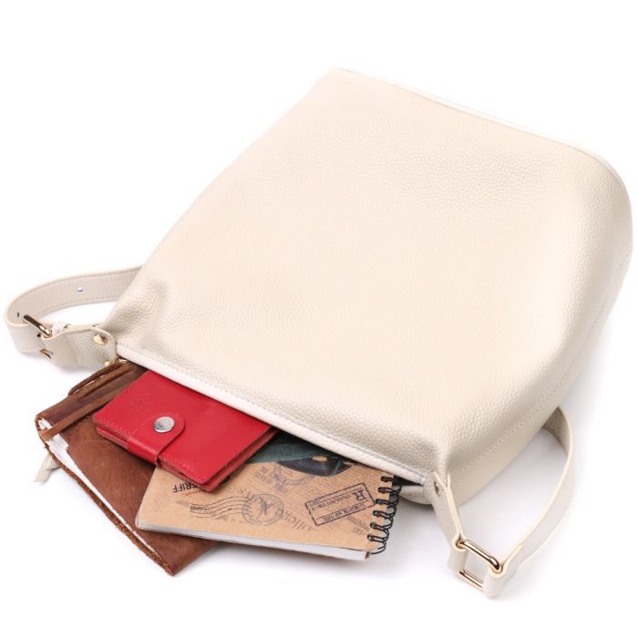 Сумка Vintage Из натуральной кожи Белая (22307) изображение 7