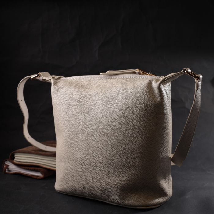 Сумка Vintage Из натуральной кожи Белая (22307) изображение 9